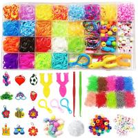 Kit De Haces Arcoíris Para Pulseras DIY Accesorios De Joyería Para Niñas Juguetes De Cuerda De Goma Cumpleaños Regalos - details 0