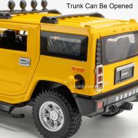 Modelo De Vehículo Todoterreno H2 a Escala 1:24 Con Sonido Luz Puertas Abiertas Absorción De Choque Para Niños Juguetes De Aleación De Metal Regalos - details 6