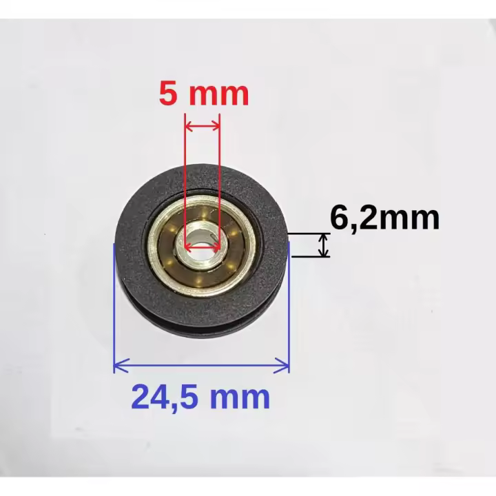 10 UNIDADES DE RUEDAS MOSQUITERAS DE 24.5 MM RECAMBIO PACK - 1