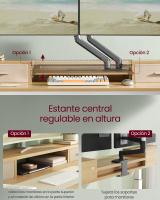 Escritorio Eléctrico Regulable 60x140cm, Altura Ajustable Sin Escalonamiento, Soporte para Monitor, Gancho, Función Memoria, Marrón Rústico, Blanco Nube, Roble - details 18