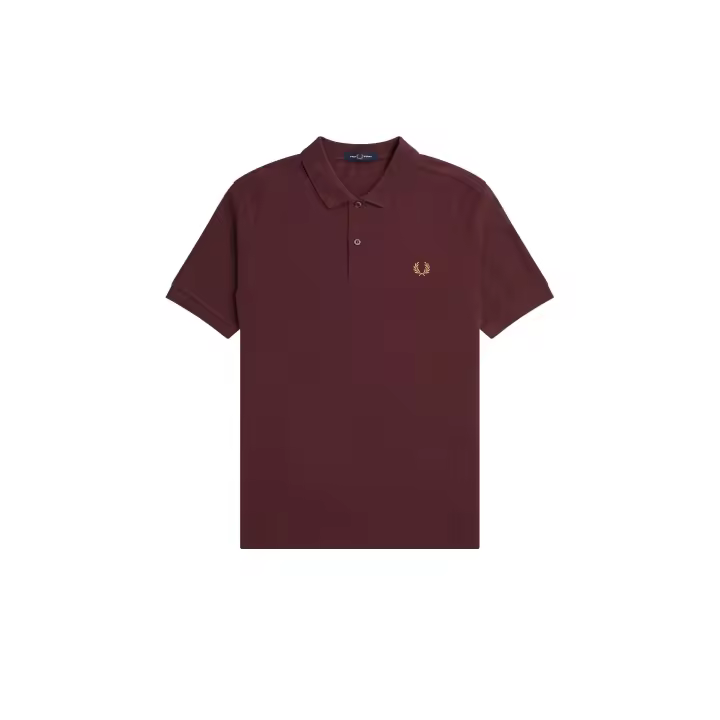 Fred Perry Slim Fit Plain Polo Oxblood / Light Rust - 1