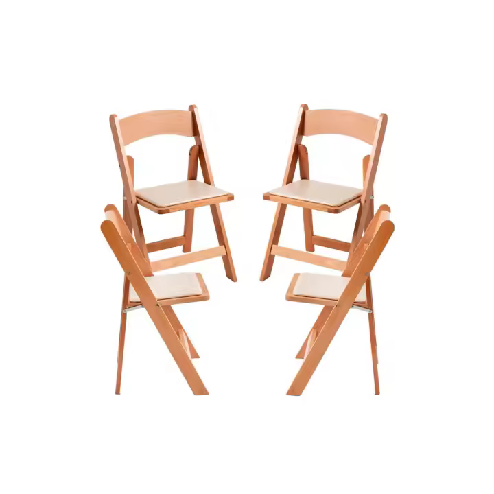 Pack 4 Sillas Plegables Wala Madera - Madera Natural - 1