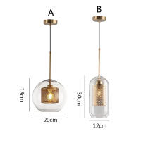 Lámpara Colgante De Vidrio Estilo Nórdico Para Iluminación De Cocina Y Comedor Dormitorio Lámpara Colgante De Cuerda Sin Bombillas Incluidas - details 0
