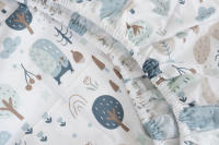 LALA - Sábana de Cama para Bebe, ropa de Cama para niños, Funda de Cama para niños, Algodón Puro, Sábana de Algodón Puro para niños Pequeños, Oso polar Azul, - details 2
