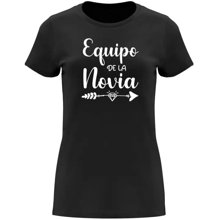 Roly Camiseta Mujer Equipo Novia Fiesta Despedida Soltera Entallada 100% Algodón - 1