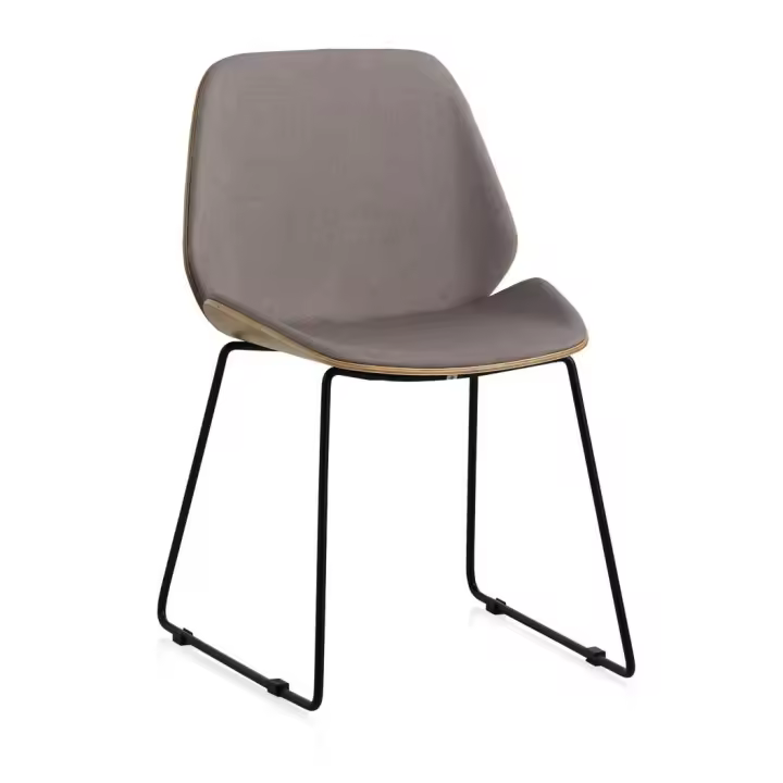 Silla De Madera Tapizada Patas Metálicas Negras, Pack 2 Unidades El mejor complemento para tu hogar. Fijalo - 1