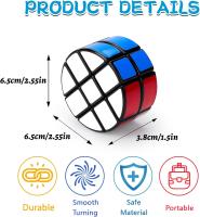 Ronda 2x3x3 Puzzle Cube Especial Circular Juego de Puzzle PVC Adhesivo 66mm,Ronda 2x3x3 Puzzle Cube Especial Circular Juego - details 4