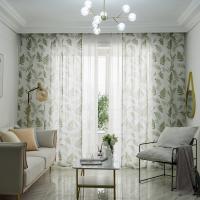 Cortina De Ventana Transparente De Paja De Doble Hoja Gauze Fino Cortina De Tule Voile Para Habitación Moderna Estilo Floral - details 7