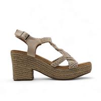Calzados soraia, Sandalia de antelina y plataforma de yute, sandalias de tacones, para mujer. - details 2