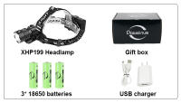Linterna Frontal LED Potente XHP199 Con USB Recargable 18650 Para Pesca Y Camping Fuente De Luz LED XHP160 Ángulo De Haz 180° Impermeable - details 30