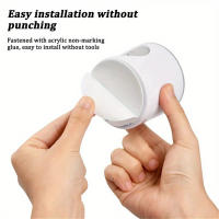 Estante De Almacenamiento Para Cepillo De Dientes Eléctrico Y Lavabo En Baño Adhesivo No Perforado Montado En La Pared Silicone Sin Marcas - details 14