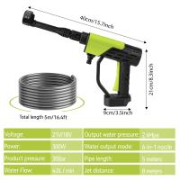 30Bar Alta Presión 6 en 1 Conveniente Pistola de Limpieza Inalámbrica de Alta Presión 4.0L/min Descarga de Agua Con Depósito de 22L 2 Baterías Manguera de 5m Para Piscina de Coche Cerca Multifuncional Pistola de Lavado y Limpieza Multifuncional - details 5