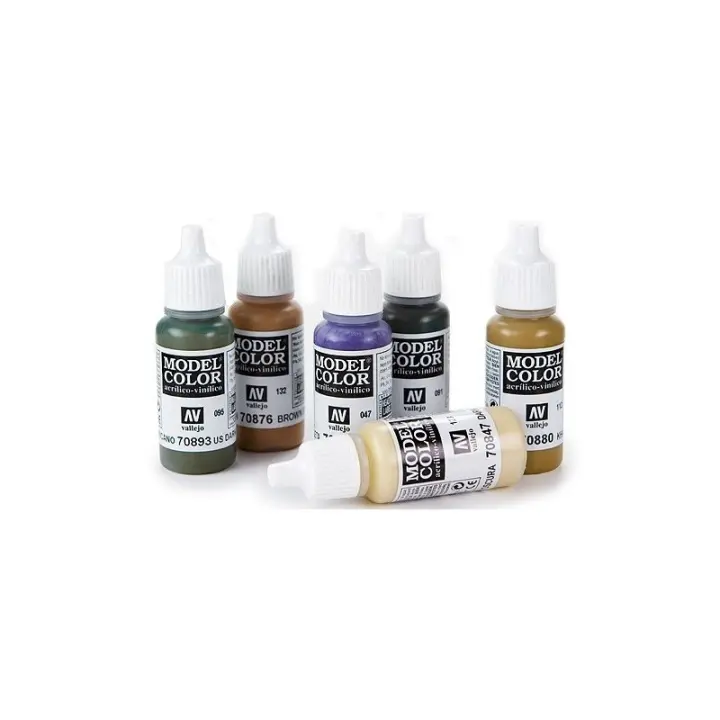 Pack 3 Botes de Pintura acrílica Vallejo Model Color (a Elegir de la Carta de Colores) - 1