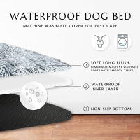 Cama De Perro Rectangular De Peluche Suave Y Cálida Para Invierno Almohadilla De Descanso Para Mascotas Material De Algodón Cubierta Lavable - details 6