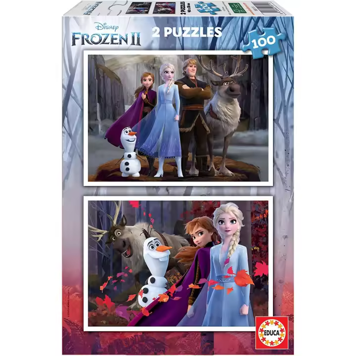 Educa - Frozen II Puzzles, 2 x 100 Piezas, ref.18111 - 1