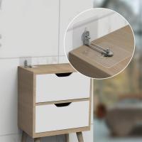 6 piezas de anclajes de pared de muebles sin perforación de montaje en pared muebles anti-punta con kit equipo de seguridad Fijar el estante a la pared para evitar la caída de muebles - details 2