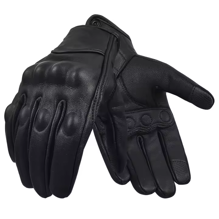Guantes De Motocicleta De Cuero De Cabra Para Hombres Y Mujeres Guantes De Motocicleta Táctiles Para Deportes Acuáticos Y Ciclismo - 1