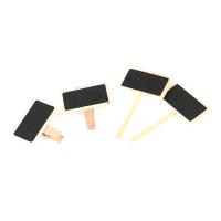 Tablero De Madera Negro Mini 50 Piezas Rectángulo Panel De Clips Etiquetas De Memorias Sin Marco Tipo De Estilo Móvil - details 11