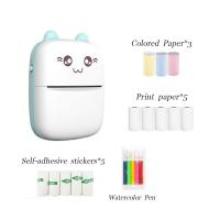 Mini Impresora Térmica Portátil | Bluetooth/USB | 57x25mm Ancho de Impresión | Incluye 5 Rollos de Papel + 3 Rollos de Papel de Color + 5 Rollos de Película | Batería de 1200mAh | Para Notas Escolares y Errores - details 1