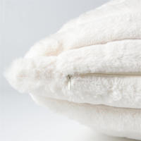 Fundas De Cojines De Peluche Doble Cara 45x45 Cm Estampado De Rayas Amplias Para Sofá Funda De Cojín Suave Y Densa JAF068 - details 6