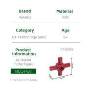 Kit De Construcción DIY Compatible Con Bloques De Crea 147 Piezas Hub De Eje Cruzado 57585W Con 4 Bisagras Accesorios De Color Para Adultos Y Niños Mayores De 6 Años - details 3