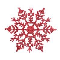 6/12pcs Navidad Copos De Nieve Falsos Adorno De Árbol De Navidad Decoración De Fiesta De Invierno Estilo Pastoral Material Plástico - details 10
