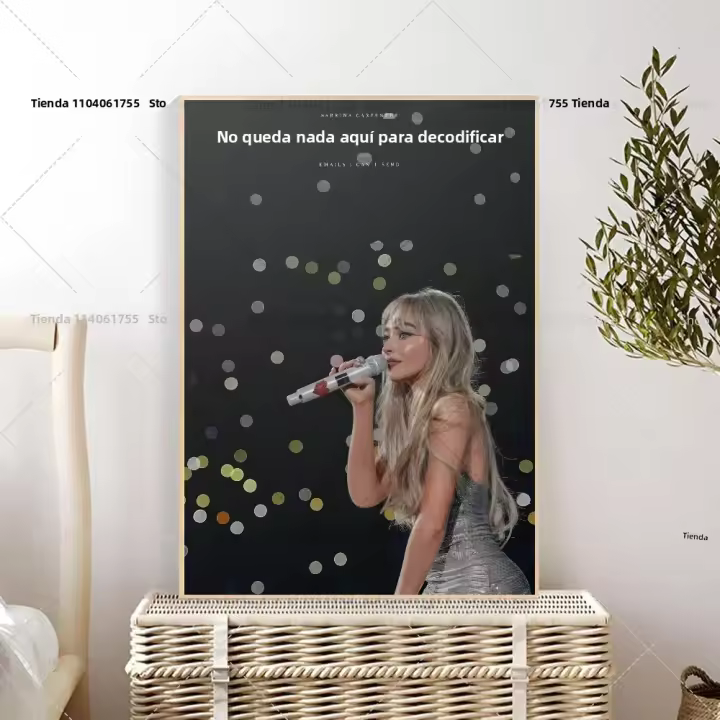 Póster Self-adhesivo De Moda Moderna Con Imagen De La Cantante Sabrina Carpenter Decoración Para Pared De Café Bar Restaurante - 1