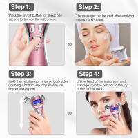 Masajeador Facial 4D EMS Microcorriente Vibración V Lifting Dispositivo De Cuidado De La Piel Para Cuello Ojos Corporal Herramienta De Belleza Metal USB - details 5