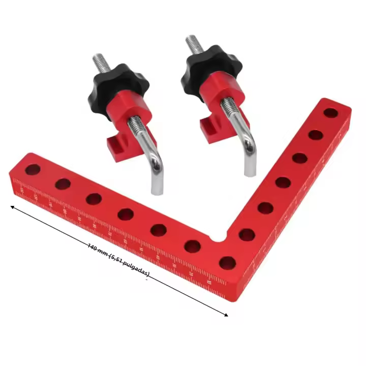 Juego De 1 Pieza De 90 Grados Posicionadores De Ángulo Recto Abrazadera De Aluminio Herramienta De Clavijero Para Carpintería - 1