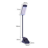 Luz De Lectura LED Tri-Head 51 LEDs Recargable USB Para Leer En Cama Lámpara De Escritorio Portátil Con Clip Flexible En 4 Colores - details 10