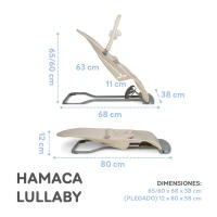 ms Hamaca para Bebé Lullaby - Hamaca con vaivén Natural - Plegable Y Portatil 2 En 1 Mecedora Y Silla - details 0