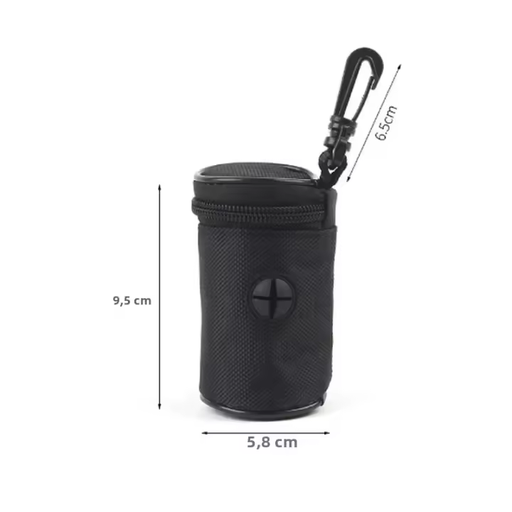 Bolsas De Basura Para Perros Nylon Ajustable Dispensador De Basura Móvil Para Viajes Herramientas De Limpieza Para Mascotas Universal Para Gatos Y Perros Color Negro - 1