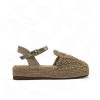 Calzados soraia, Sandalia de antelina y plataforma de yute, espardeñas planas, para mujer. - details 0