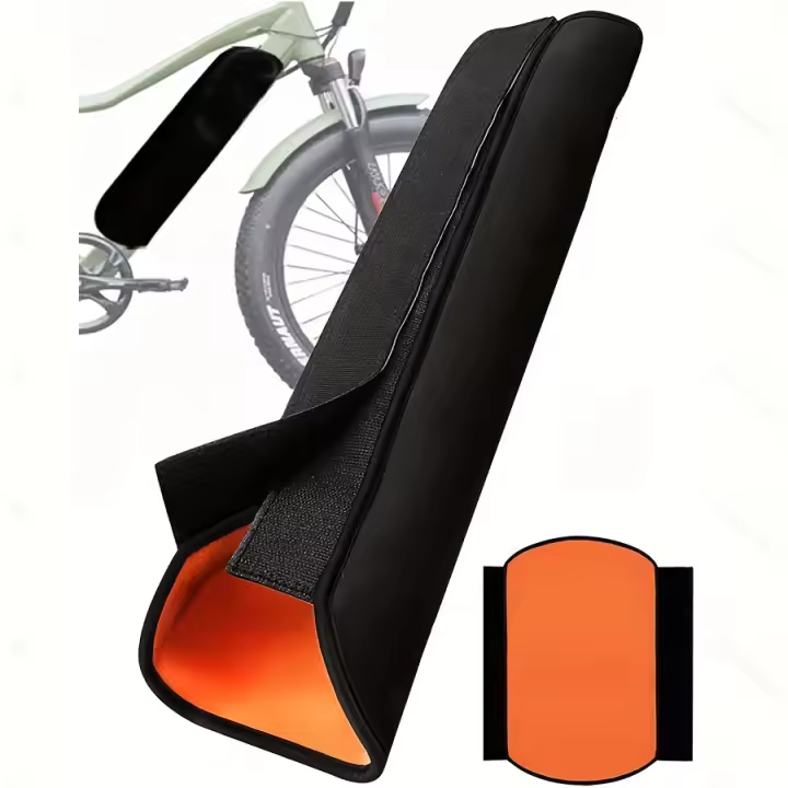 Funda protectora para batería de bicicleta, accesorio para batería de bicicleta eléctrica, protege contra la suciedad y los arañazos, para portabicicletas de 30 a 38 cm - Naranja - 1