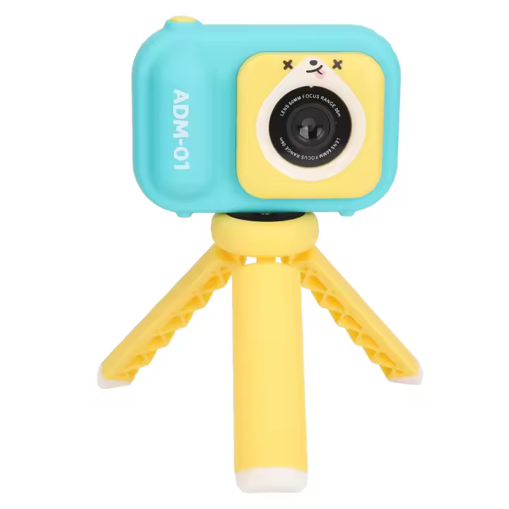 Cámara para niños Azul Lente Doble de 48 MP Pantalla IPS de 2,4 Baperías Batería Recargable de 600 mAh con trípode - 1