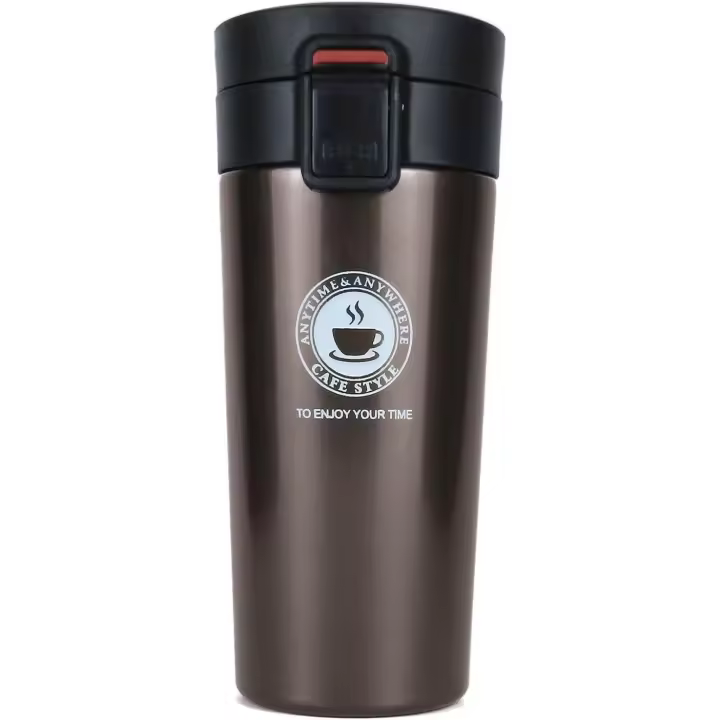 SLOSH Thermal Vase de Maple inoxidable, Café Termo Taza Termica Viajes para Levar Sin Bpa(Negro) - 1