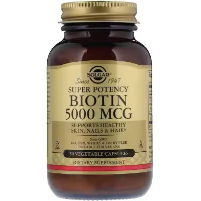 Biotina 5000 mcg (Biotin) de Solgar - 1