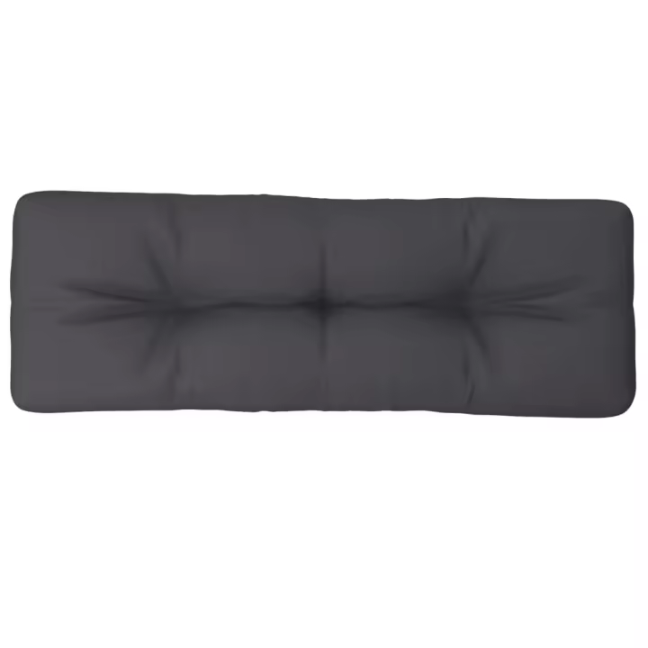 Sofá de palets de Tela gris antracita 120x40x12 cm - 1