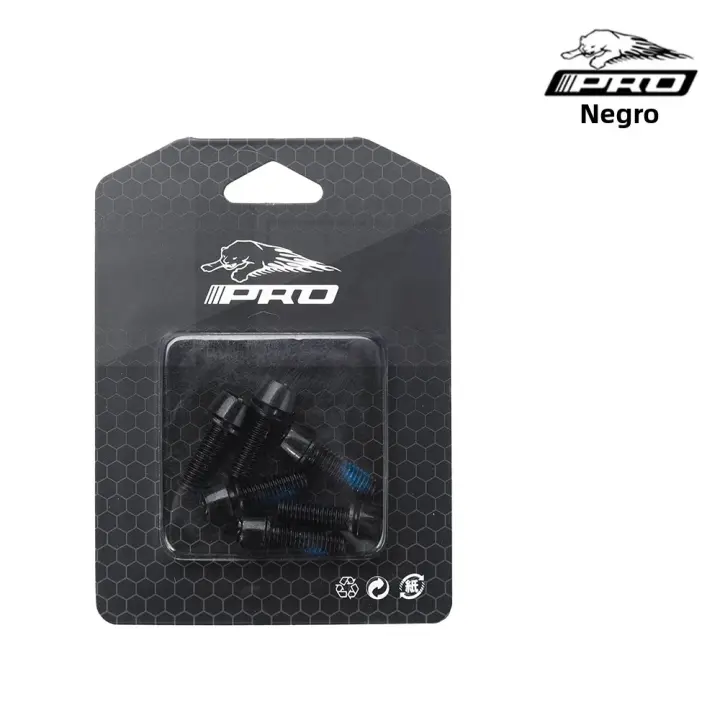 IIIPRO 6 Pcs Tornillos De Fijación Para Caliperos De Disco De Bicicleta MTB Acero Inoxidable M6x18mm Color Estándar - 1