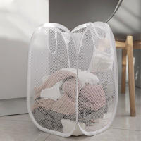 Cesta De Ropa Grande Para Niños Cesta De Almacenamiento De Ropa Collapsible Con Red Para El Hogar Accesorio De Baño Sin Químicos Peligrosos - details 3
