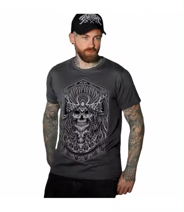 Camiseta Manga Corta Hombre Gris Ritual HYRAW SP23-M05 - 1