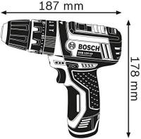 Bosch Professional 12V System GSB 12V-15 - Taladro percutor a batería (30 Nm, 1300 rpm, set 25 accesorios, 2 baterías x 2.0 Ah, en maletín de lona) - details 2