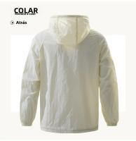Chaqueta De Running Y Senderismo Para Hombres Con Capucha Y Protección UV50 Zipper Bolsillo Cintura Elástica Ultra Ligera Para Verano - details 8