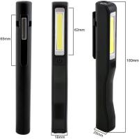 LED Recargable Taller Interior 2Pcs De Trabajo 300 Lumens Lámpara 3W Luz Recargable Intermitente SOS Lámpara De Inspección con Clip Magnético, Incluye baterías Y Cable USB Micro - details 0