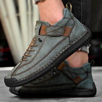 Zapatos Casuales Para Hombre De Cuero Hacer a Mano Transpirables Mocasines De Moda Talla Grande 38-48 Zapatos De Barco Lujo - details 14
