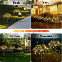 1PCS 490Leds Luces De Fuego Solar Para Jardín Impermeables Con 8 Modos De Iluminación Decoración De Navidad Para Jardín Y Paisaje - details 8