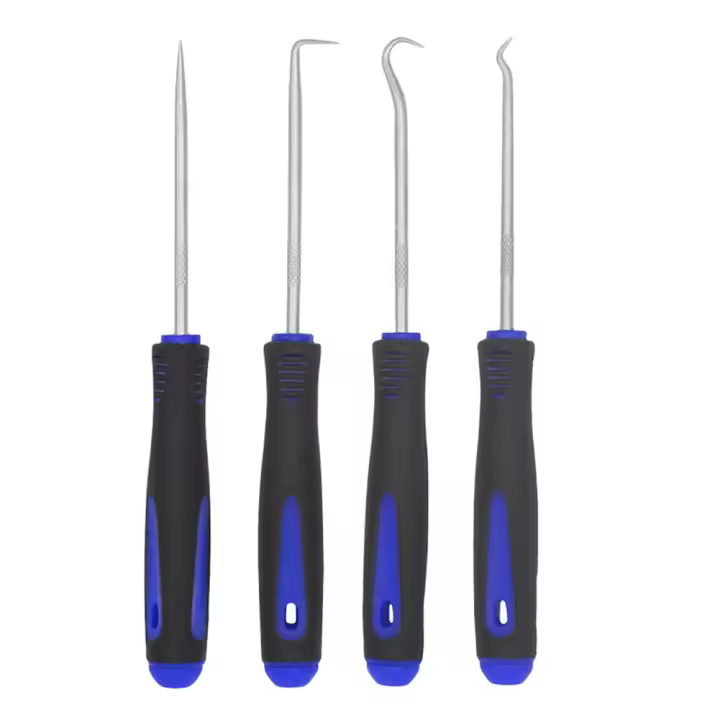 Juego De 4 Piezas De 165mm Herramientas De Sellado Para Automóviles Con Retirador De Sellado O-Ring Y Agujas Herramientas Azules - 1