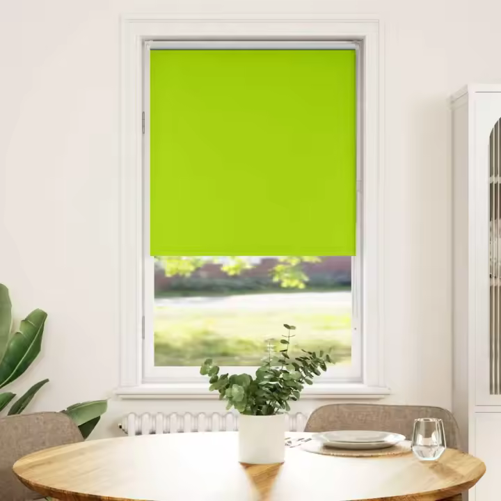 Estor Enrollable Opaco hojas verde 70x130 cm Tela Ancho 65,7 cm - 1