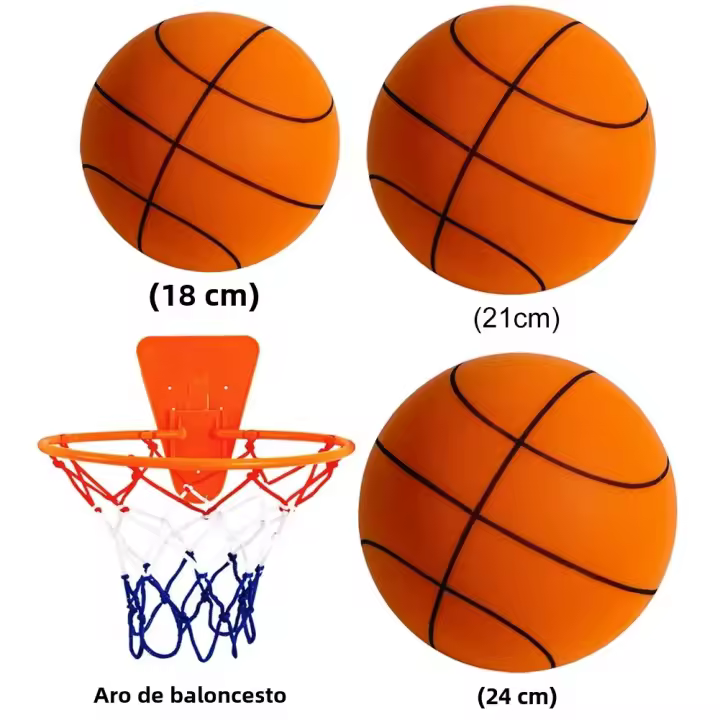 Baloncesto Silencioso Suave De Alta Resilencia Para Dribbling Mudo Ligero 3/5/7 Para Actividades Internas Variadas - 1