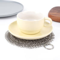 Limpia Herramienta De Limpieza Para Sartén Y Barbacoa De Acero Inoxidable Y Hierro Fundido Con Esponja De Enredadera Y Anillo De Colgaje - details 1